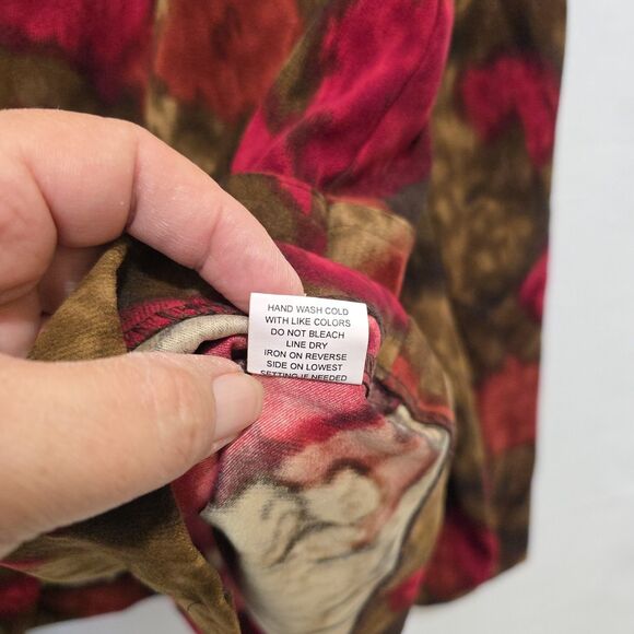 Elementz Corduroy Blazer Floral Womens M  Coat Light Weight Fall Autumn Business - Picture 8 of 10